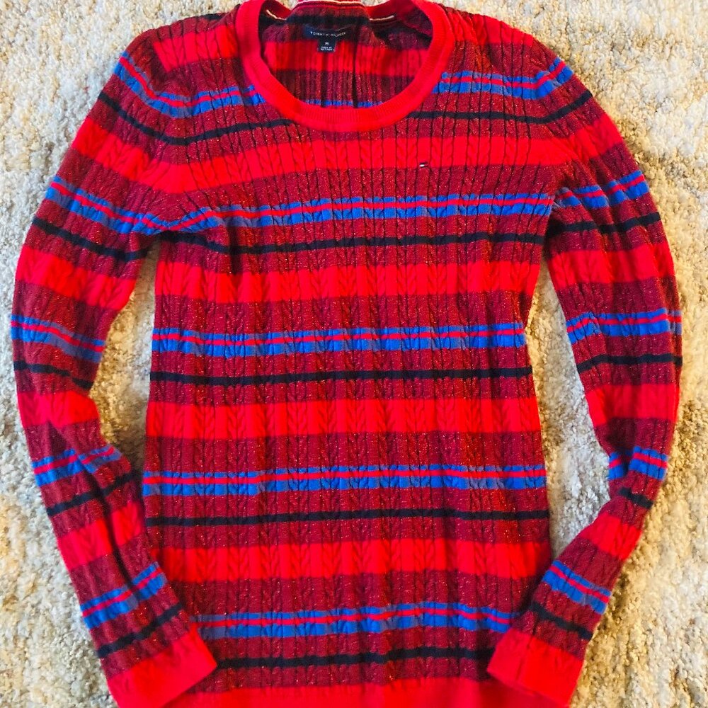 Striped red and blue Tommy Hilfiger Sweater